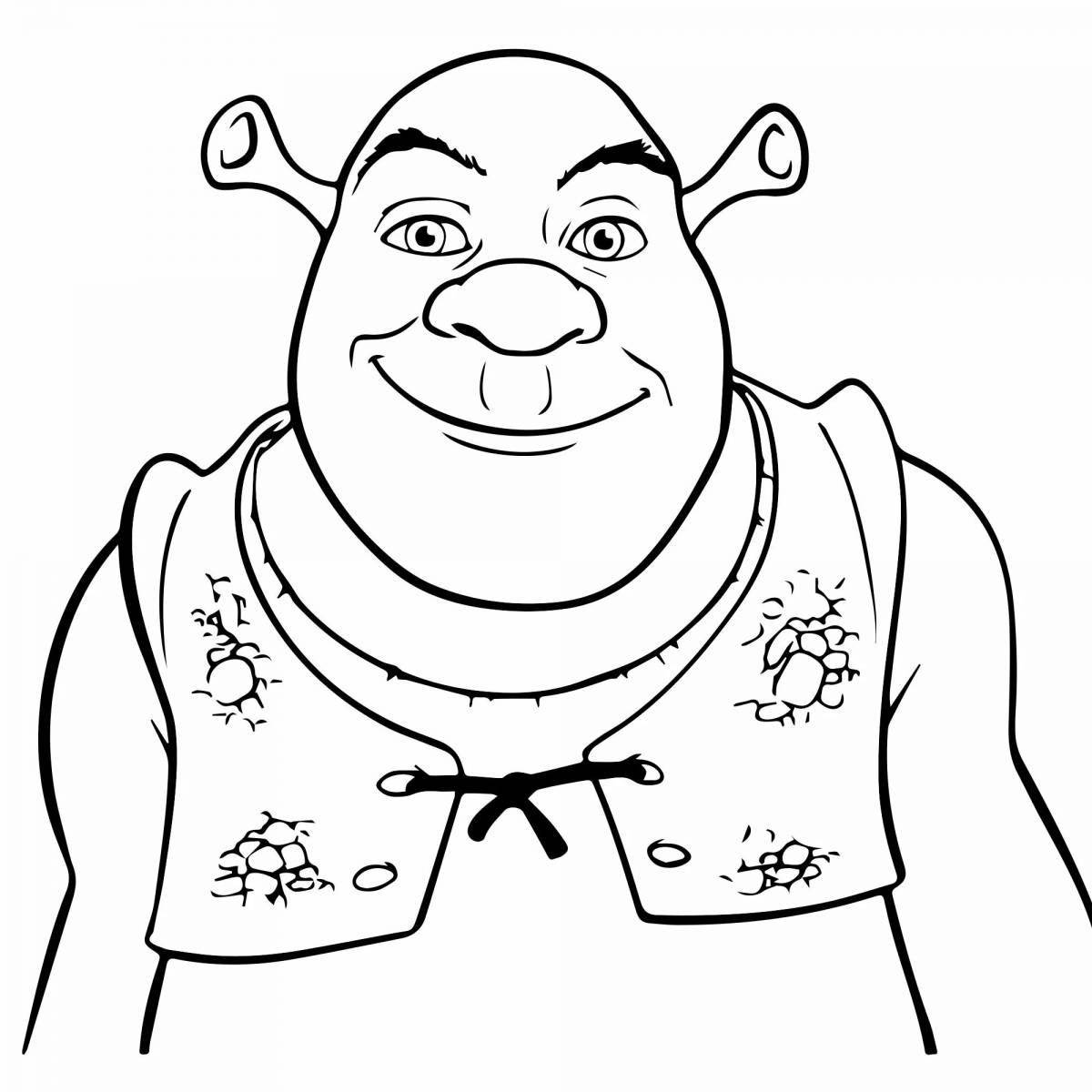 Charming Shrek coloring page