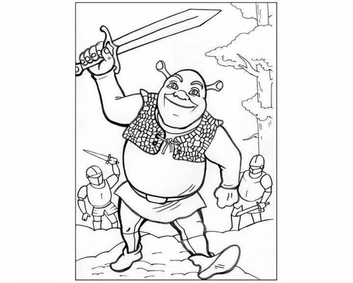 Witty shrek coloring book