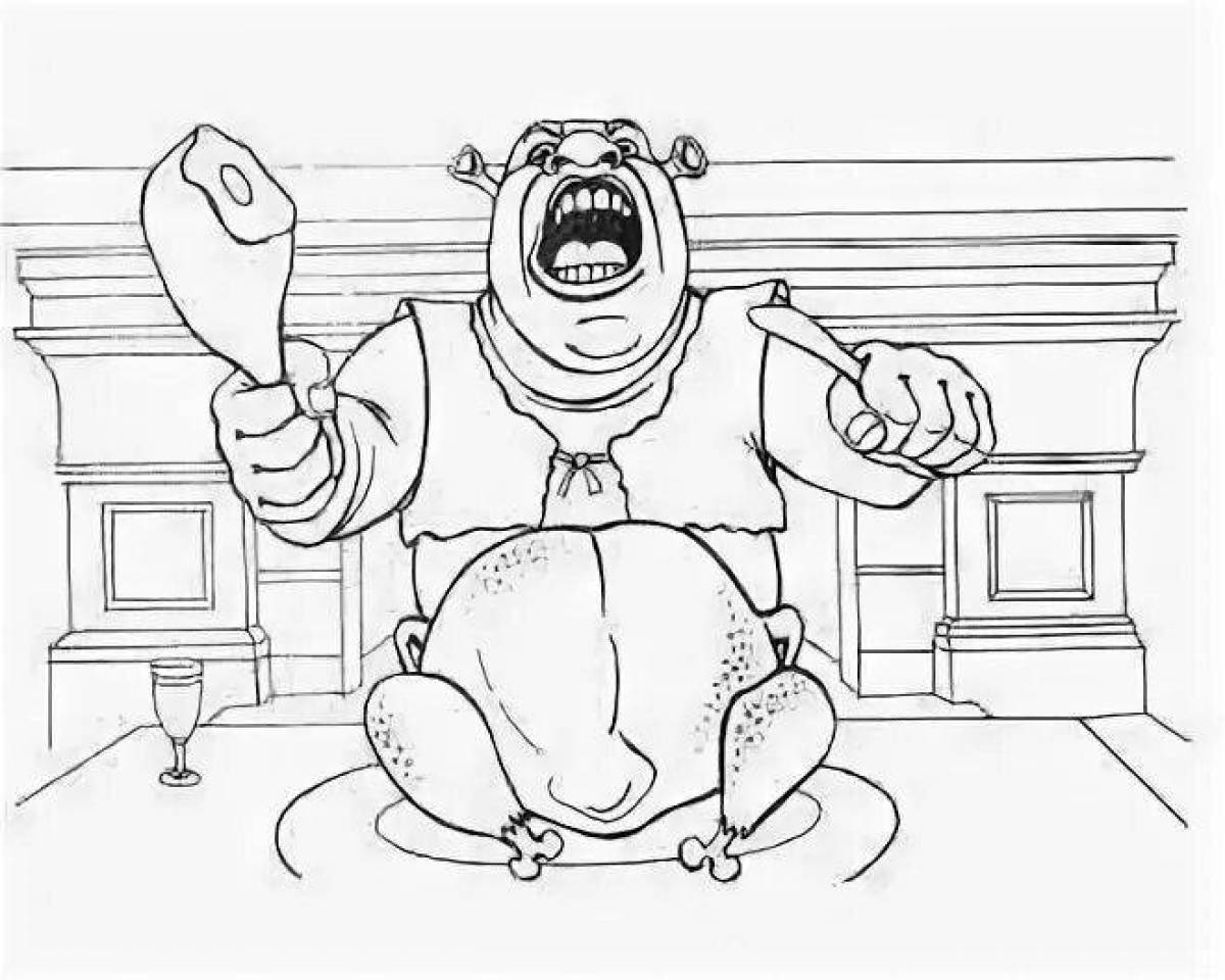 Exciting shrek coloring book