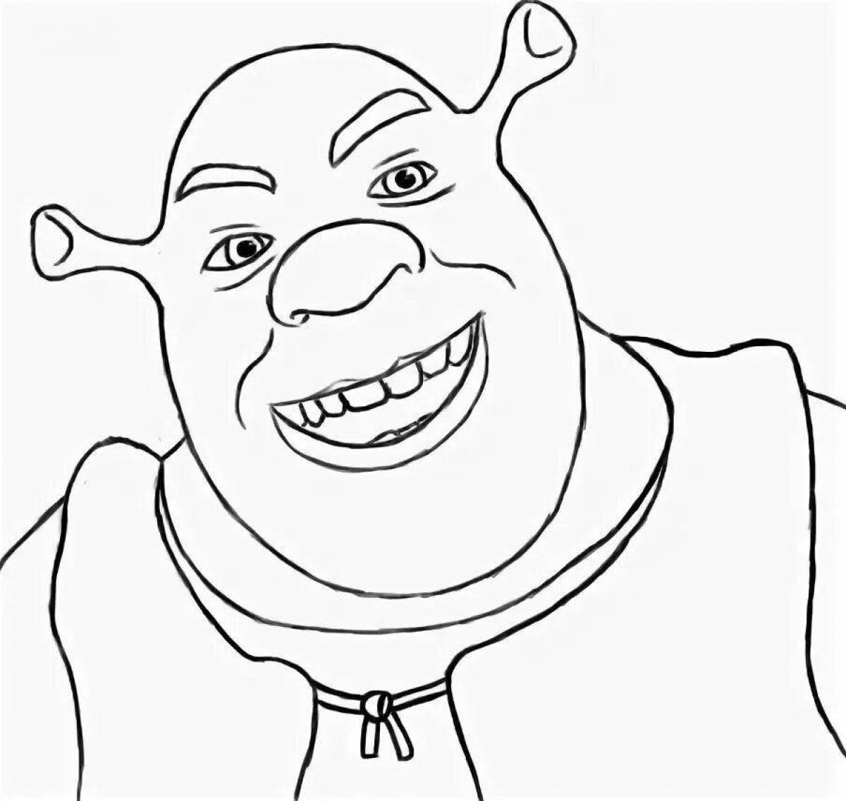 Sweet Shrek coloring page