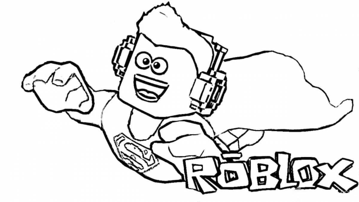Развлекательная раскраска roblox robzi
