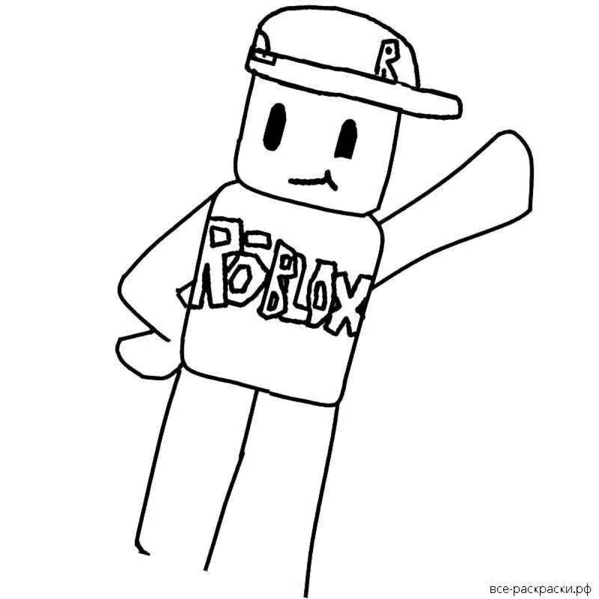 Awesome roblox robzi coloring page