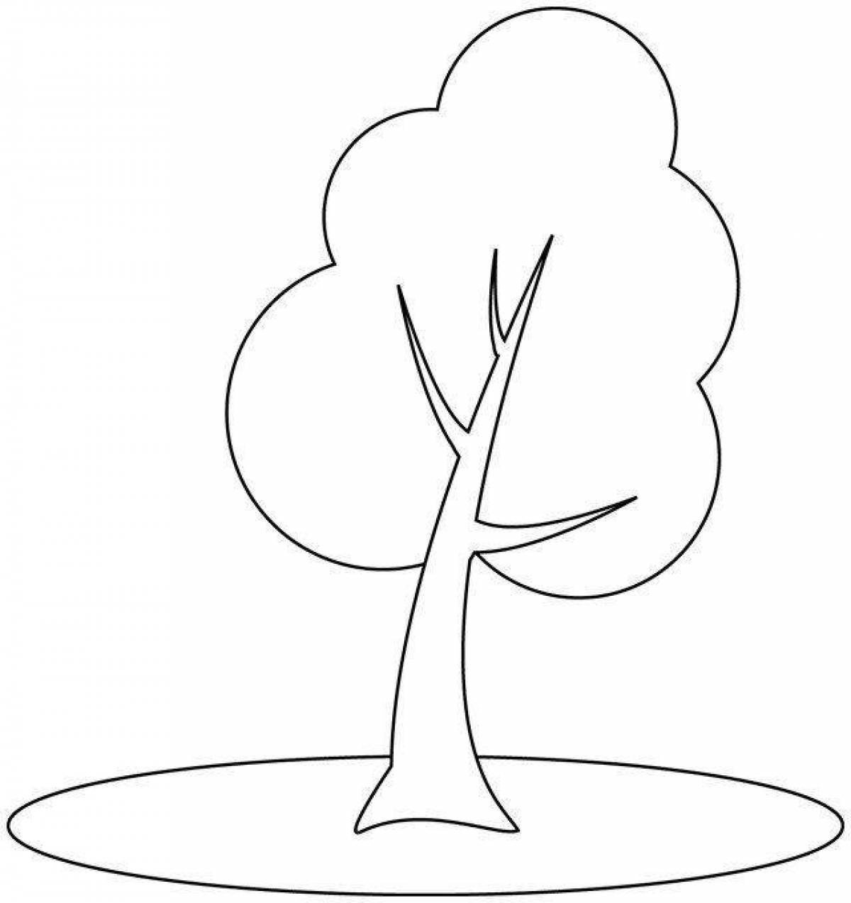 Adorable pattern tree coloring page