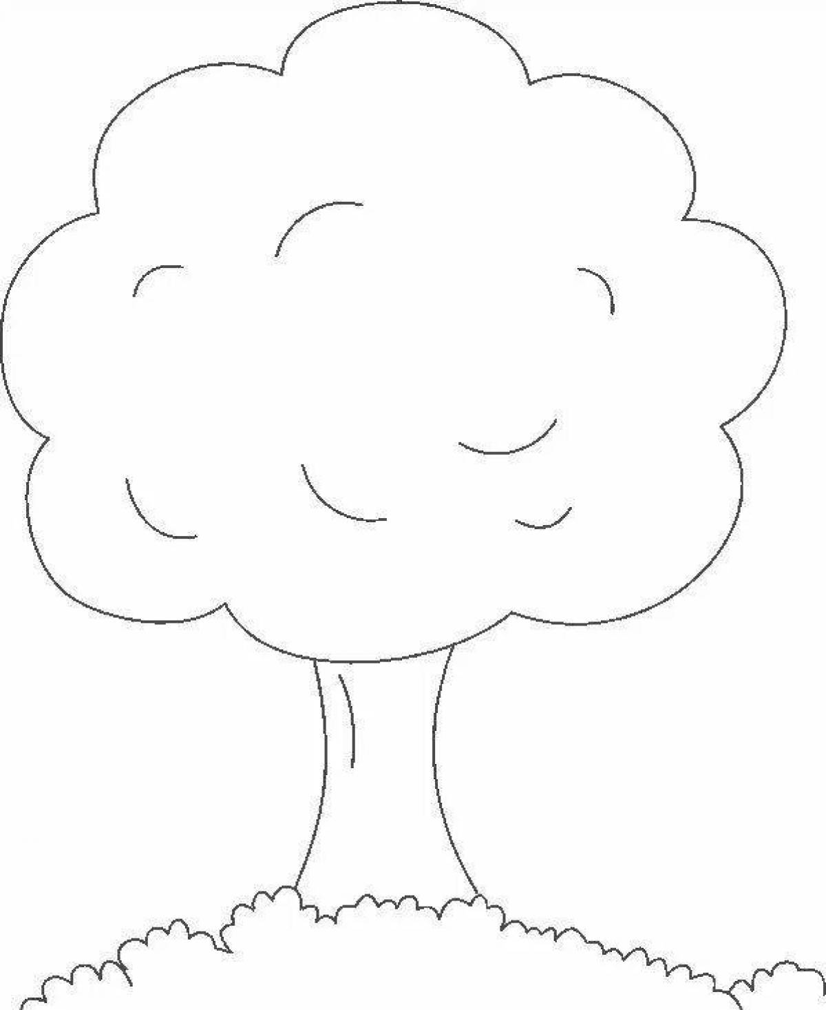 Majestic patterned tree coloring page