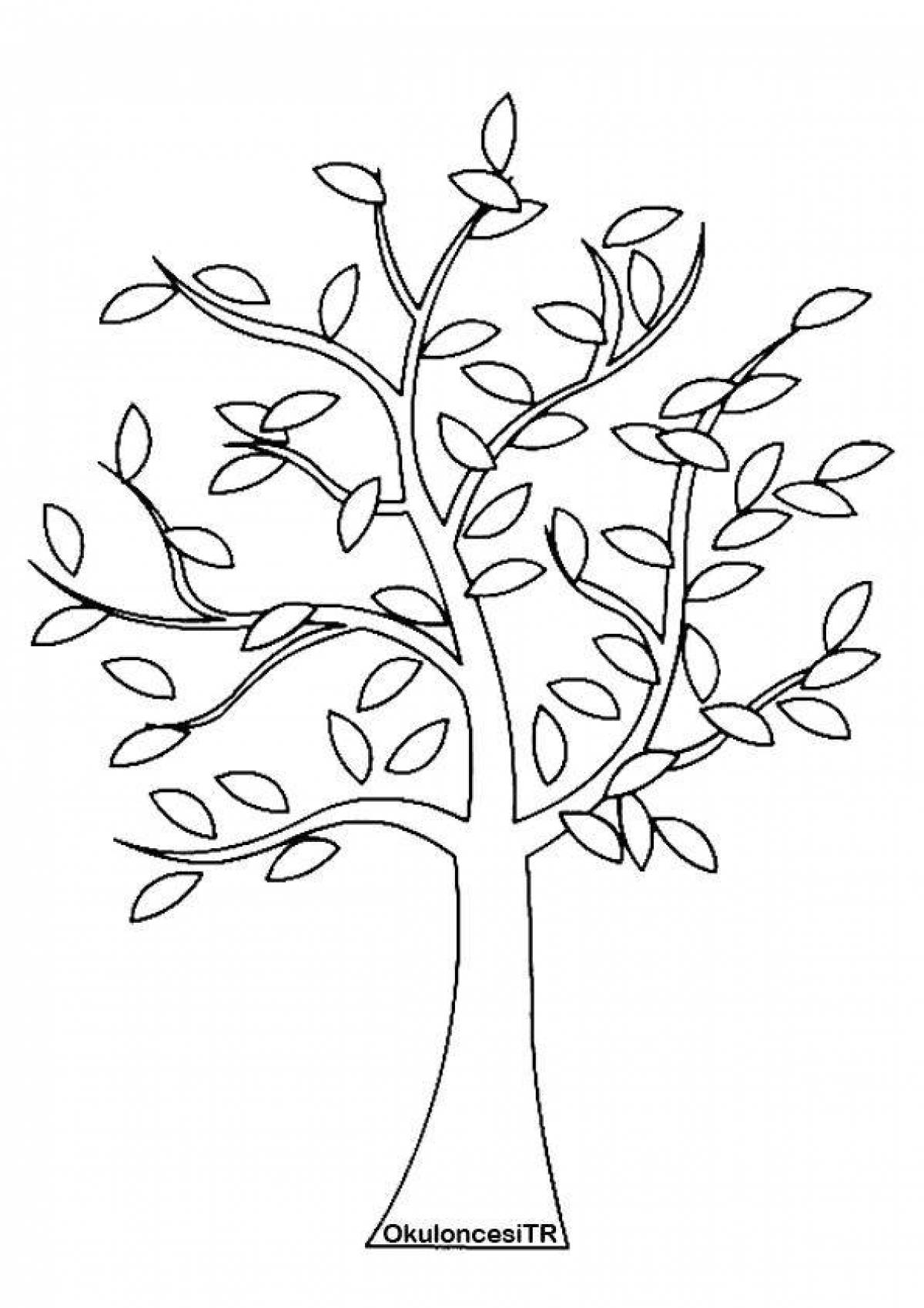 Раскраска dreamy pattern tree