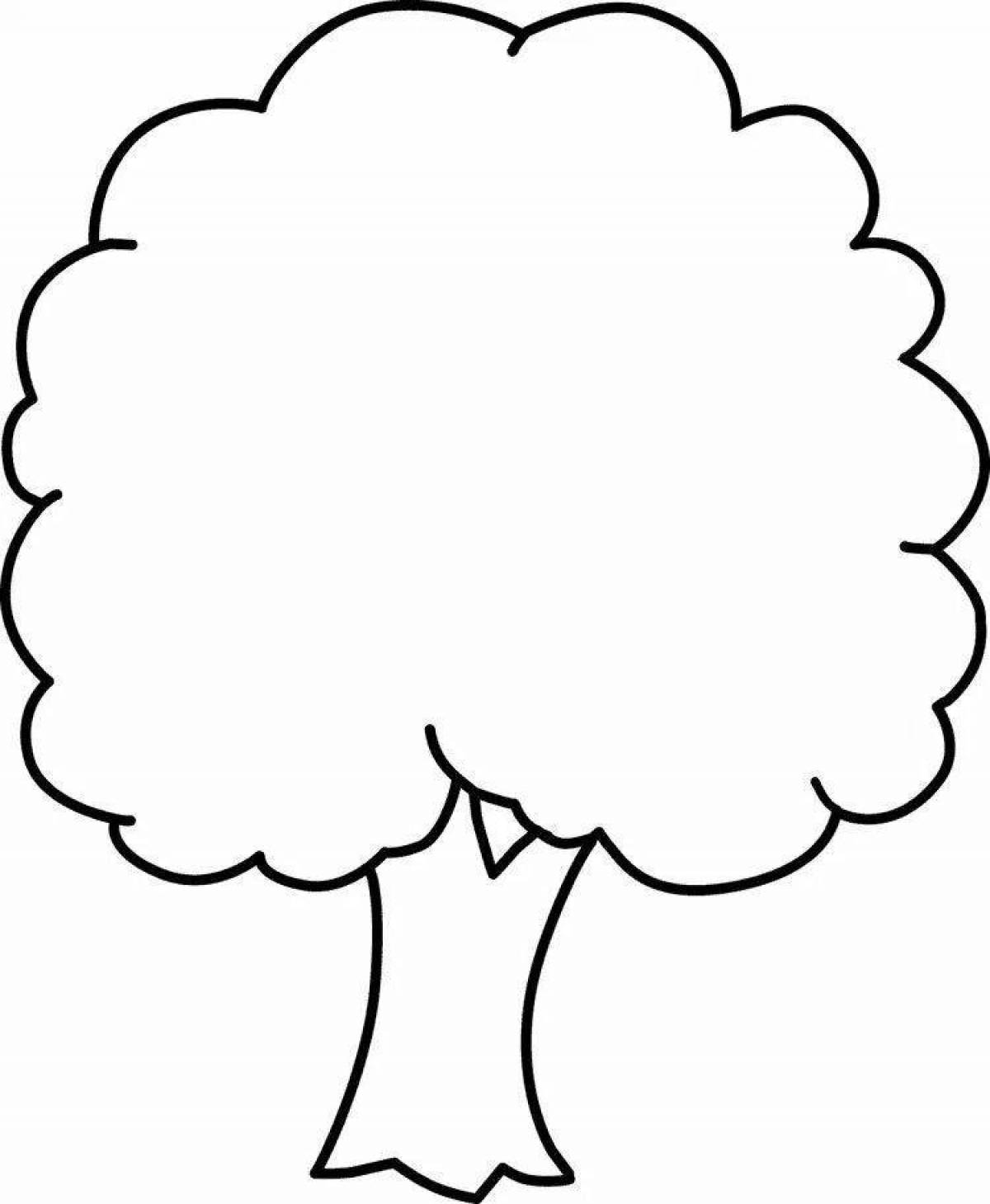 Exquisite pattern tree coloring page