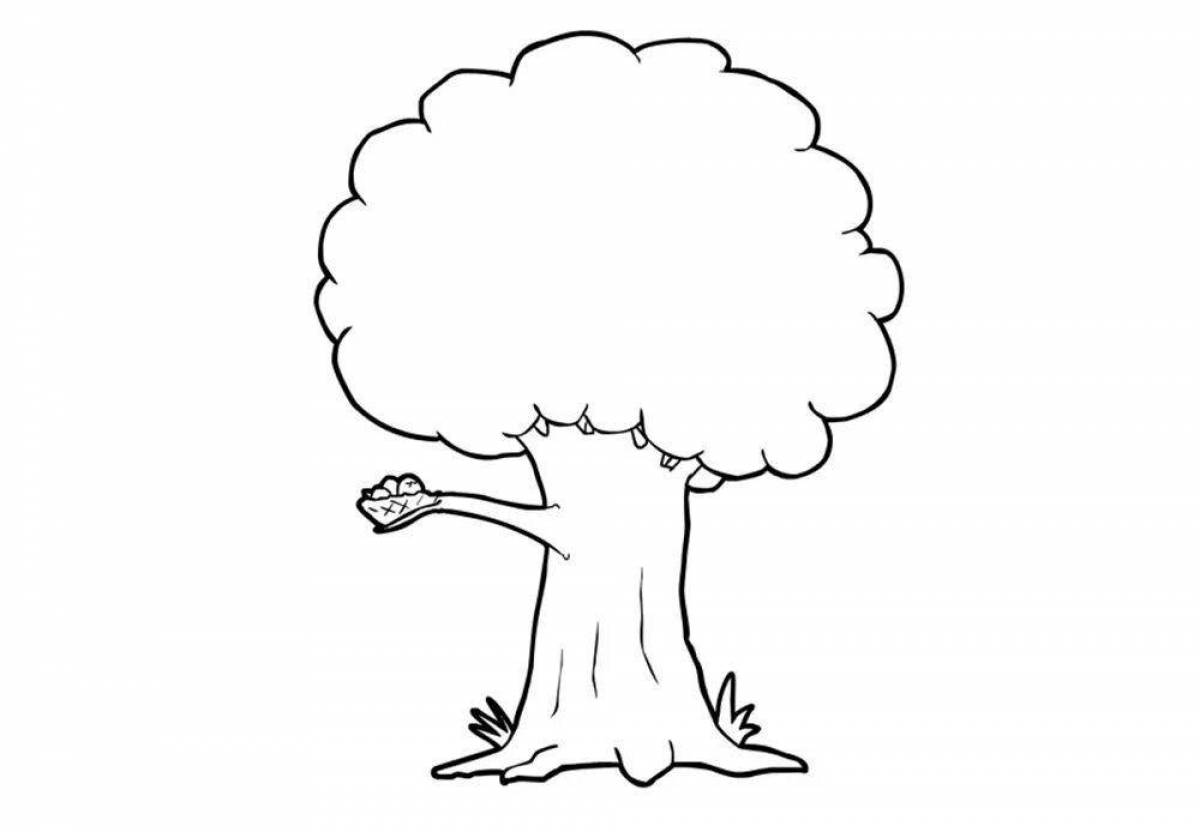 Poetry tree coloring page