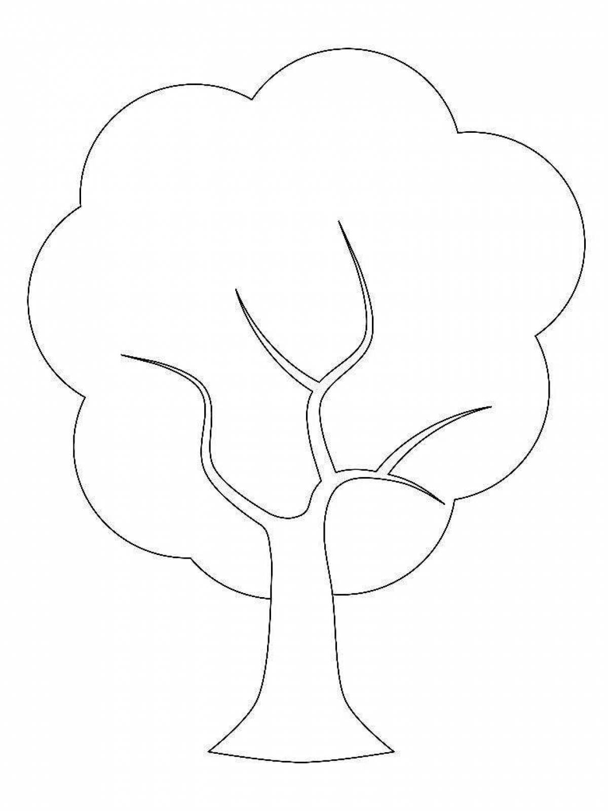 Mystic tree coloring page