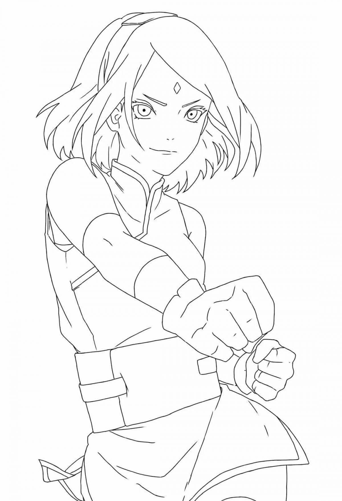 Naruto sakura shining coloring book