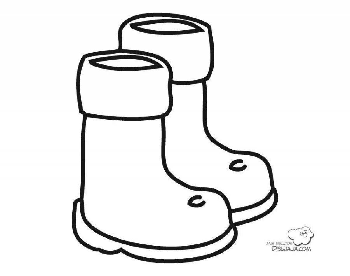 Coloring page soft winter shoes