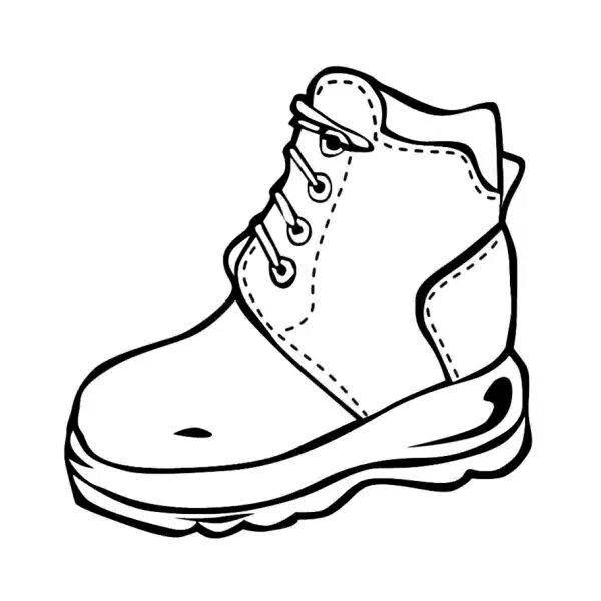 Coloring page cute winter shoes