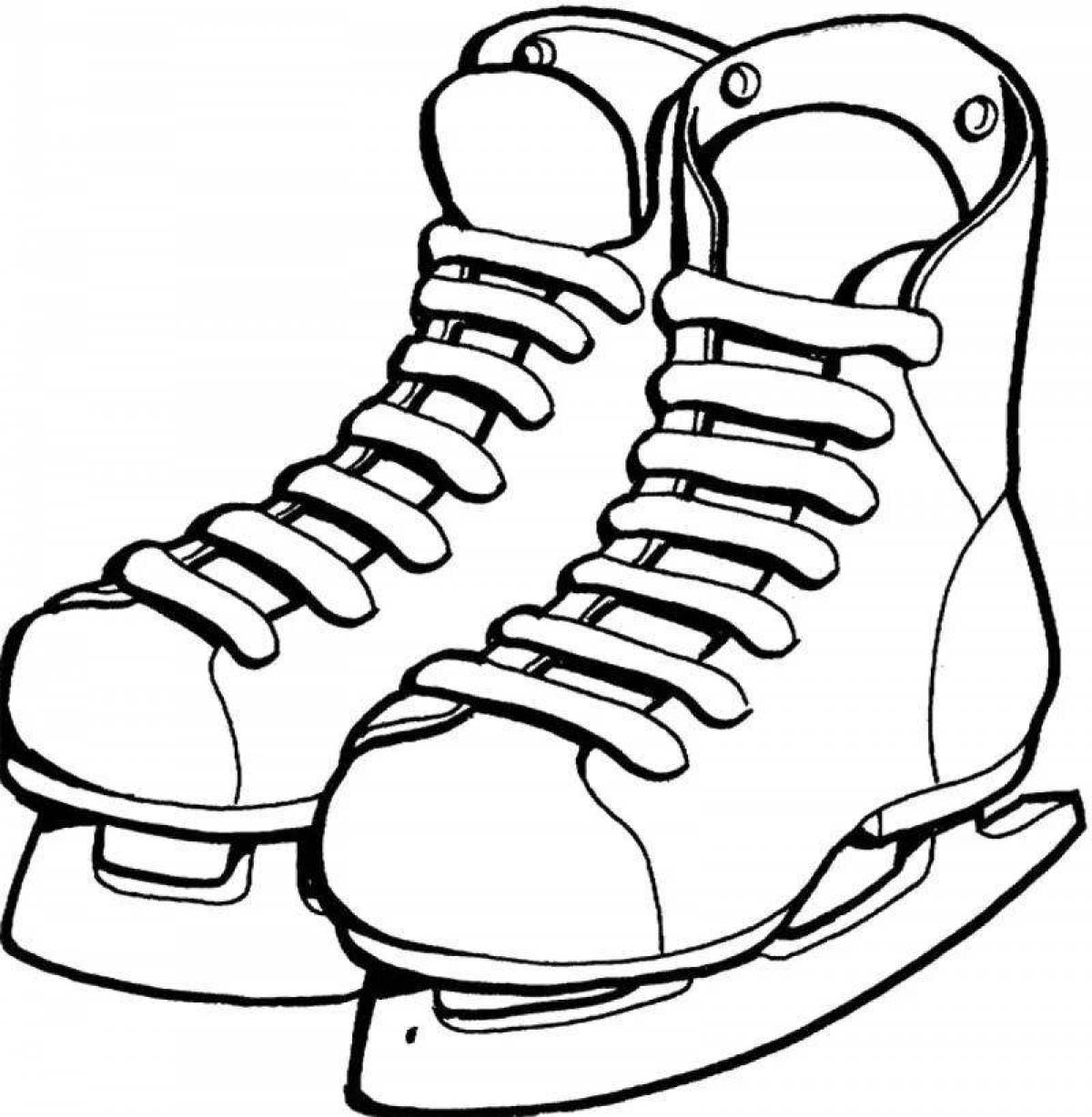 Coloring page cool winter shoes