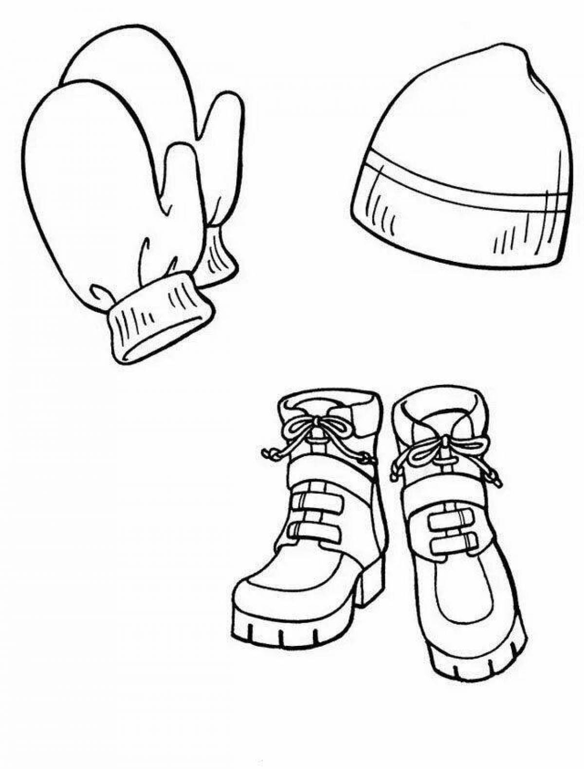 Coloring page exquisite winter shoes