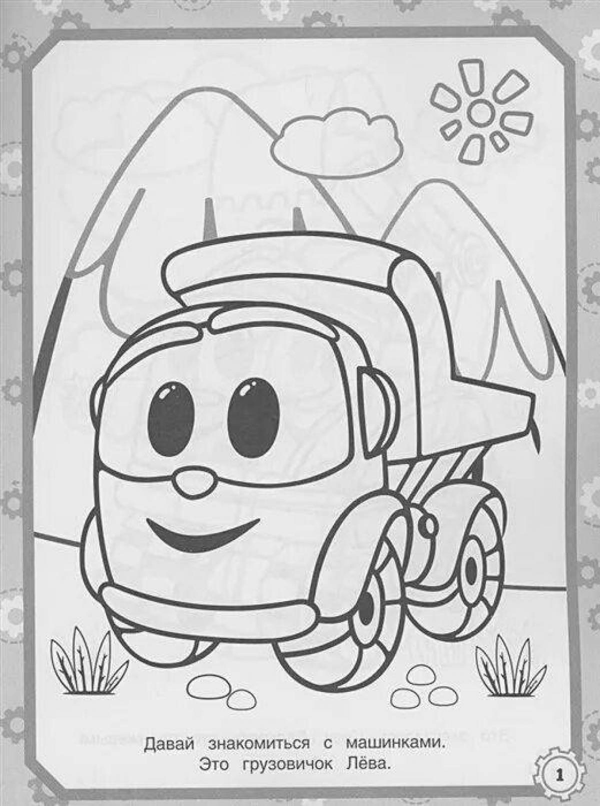 Coloring page joyful ley truck