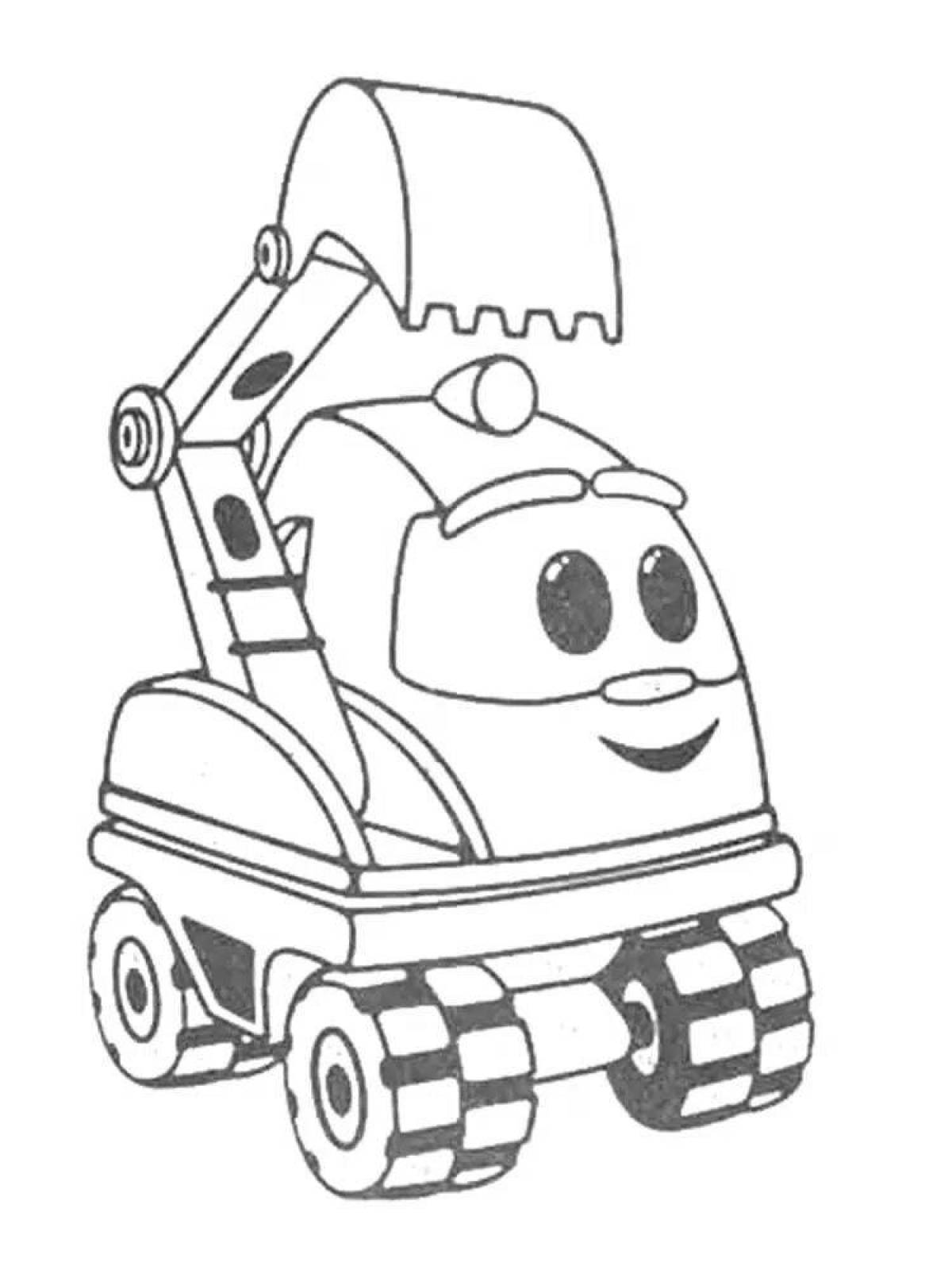 Coloring page festive lei truck