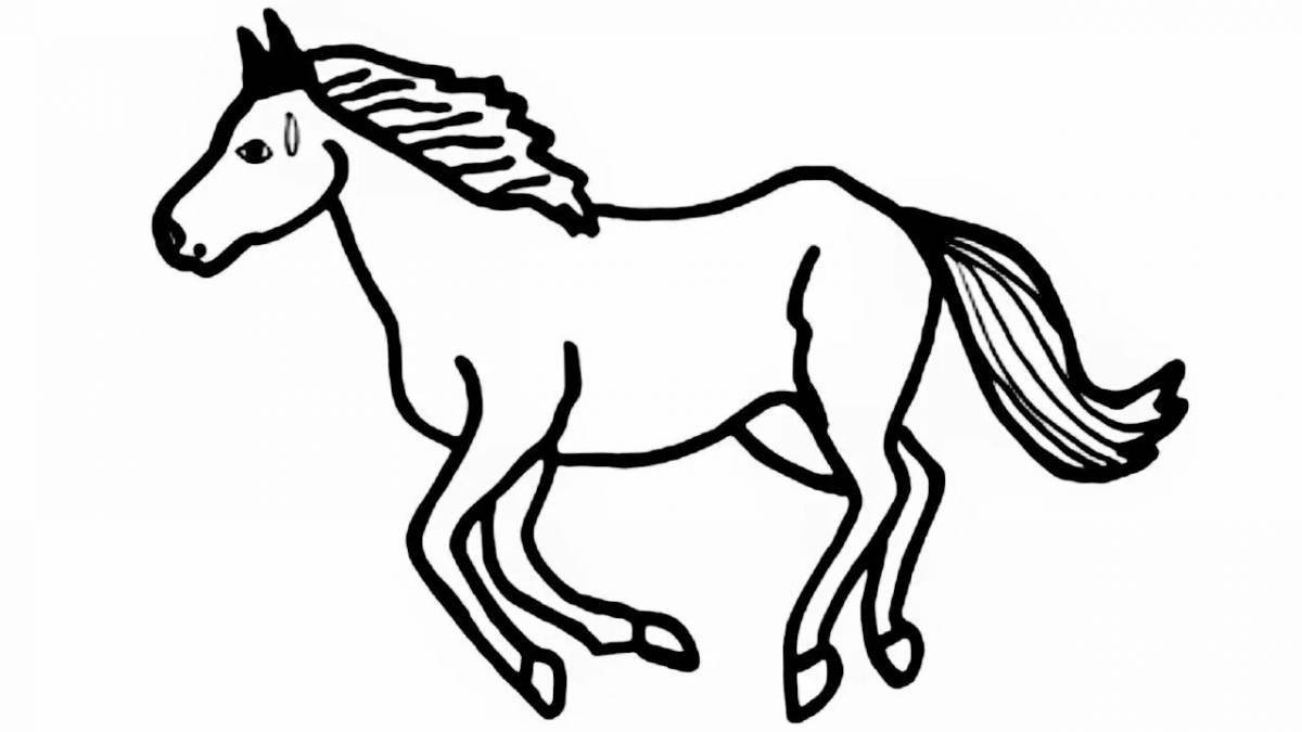 Удивительная страница раскраски лошади пржевальского