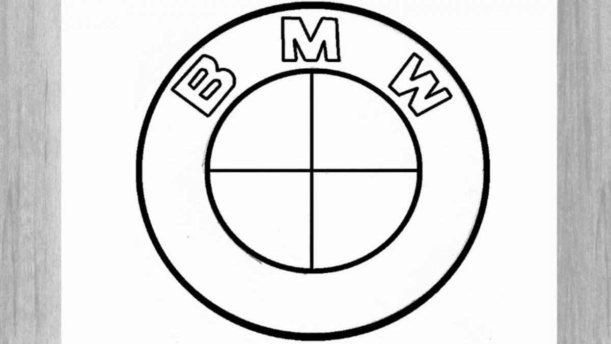 Colorful sign bmw coloring book