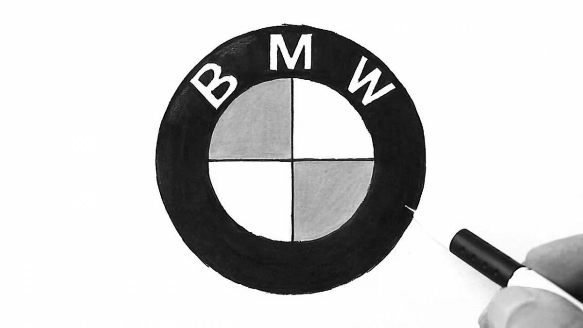 Great bmw badge coloring book