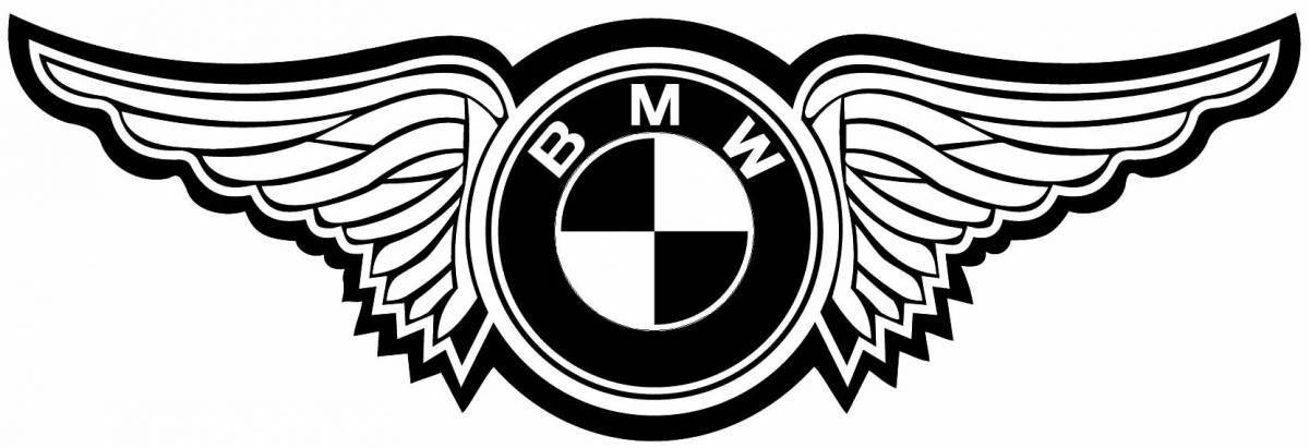 Раскраска большой знак bmw