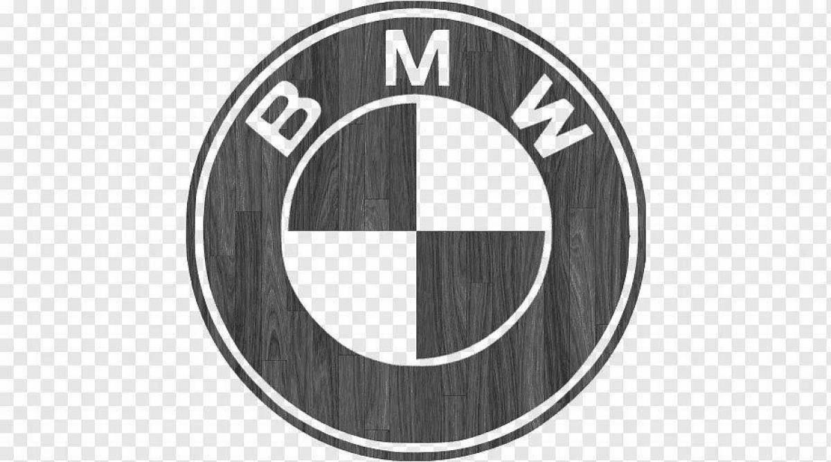 Раскраска величественный знак bmw