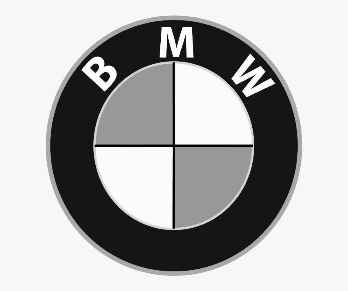 Exquisite bmw plate coloring page