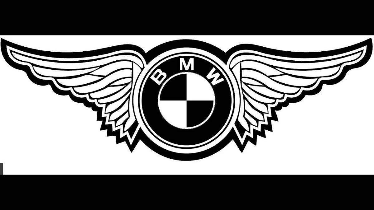 Замысловатая раскраска знака bmw
