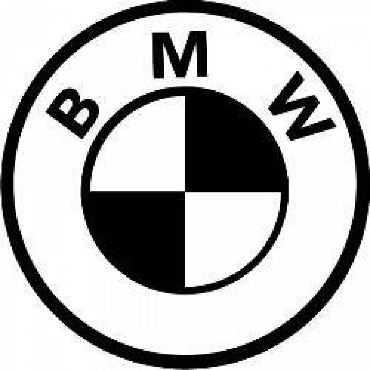 Coloring creative sign bmw