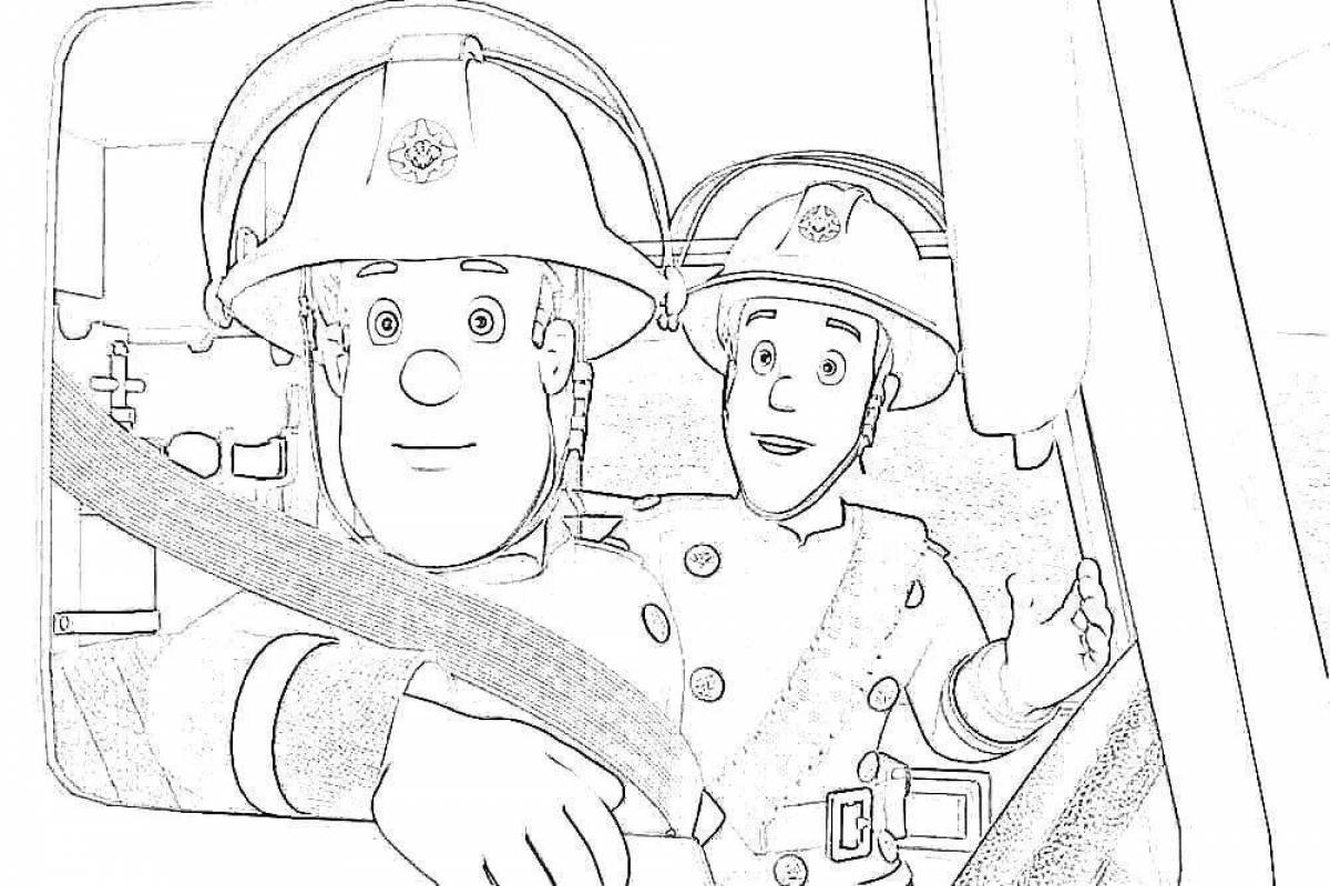 Bold fireman drawing