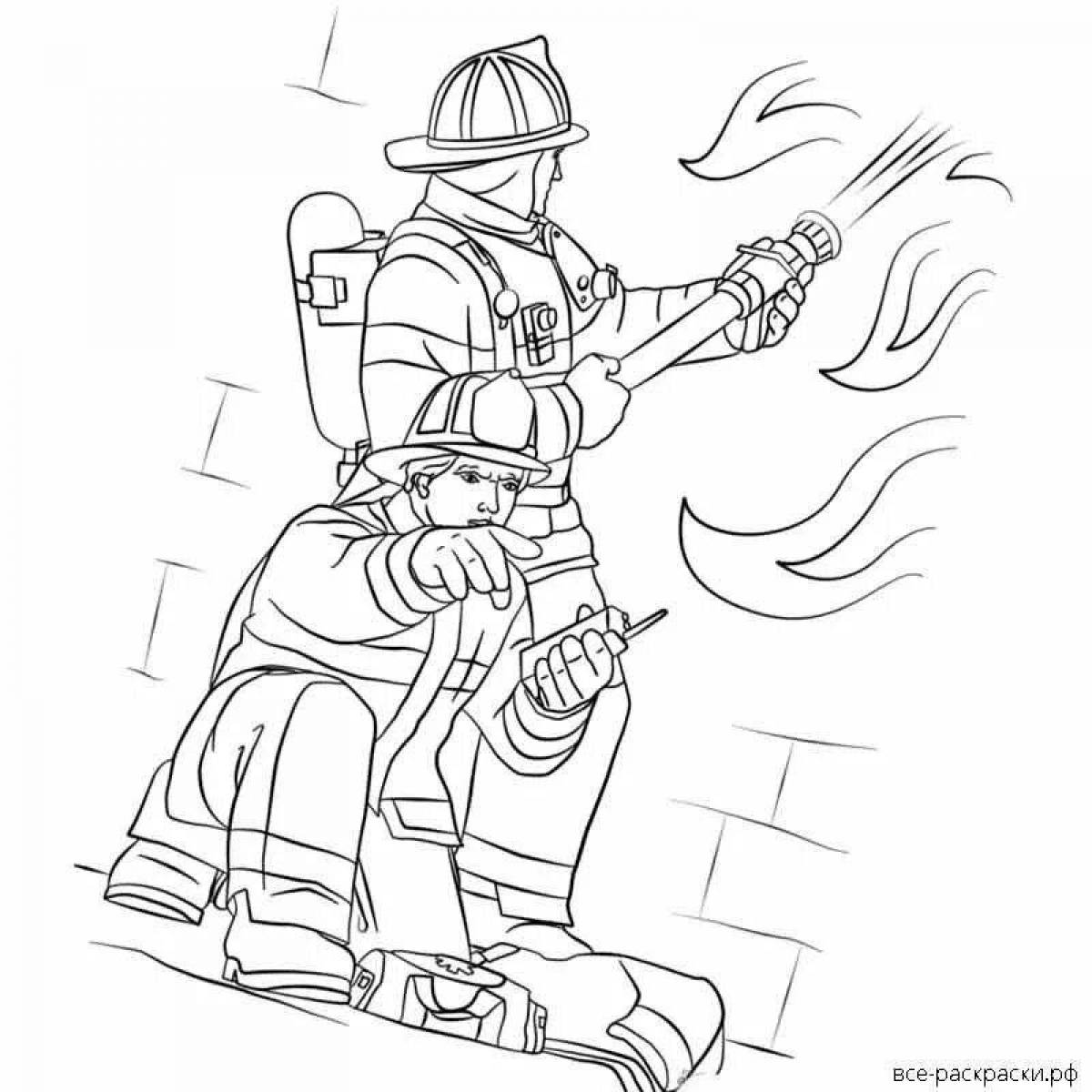 Great drawing of a fireman