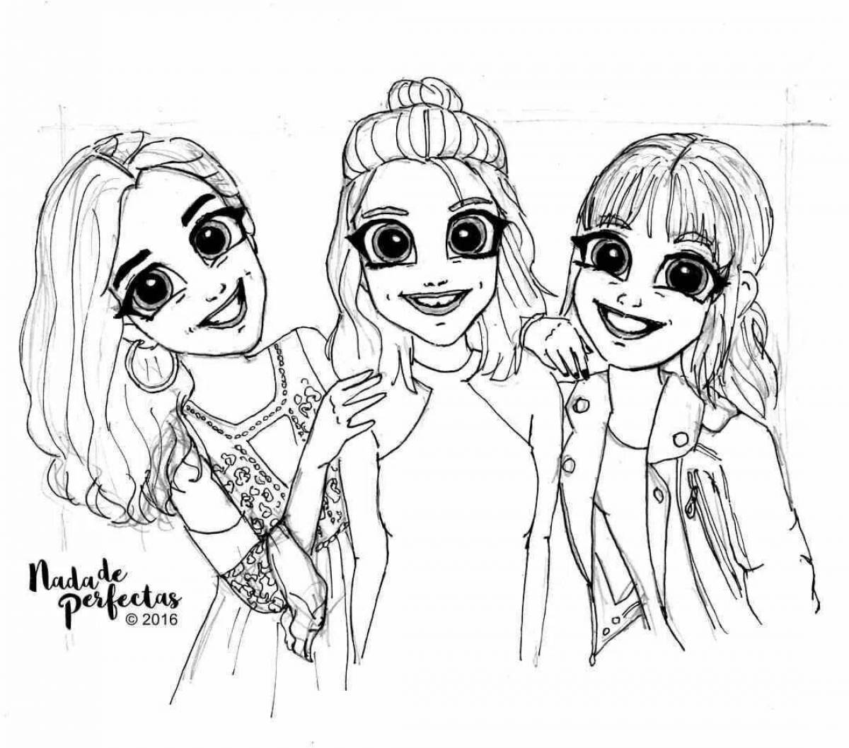 Sweet best friends coloring book