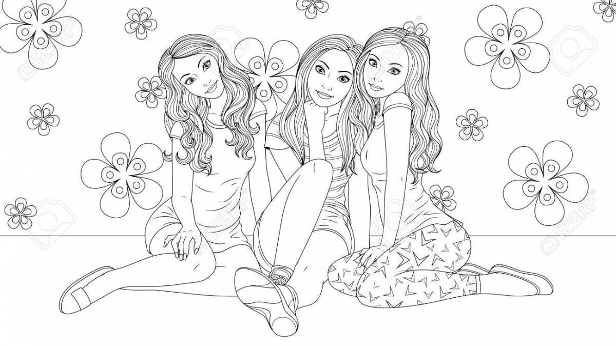 Best friends wild coloring pages