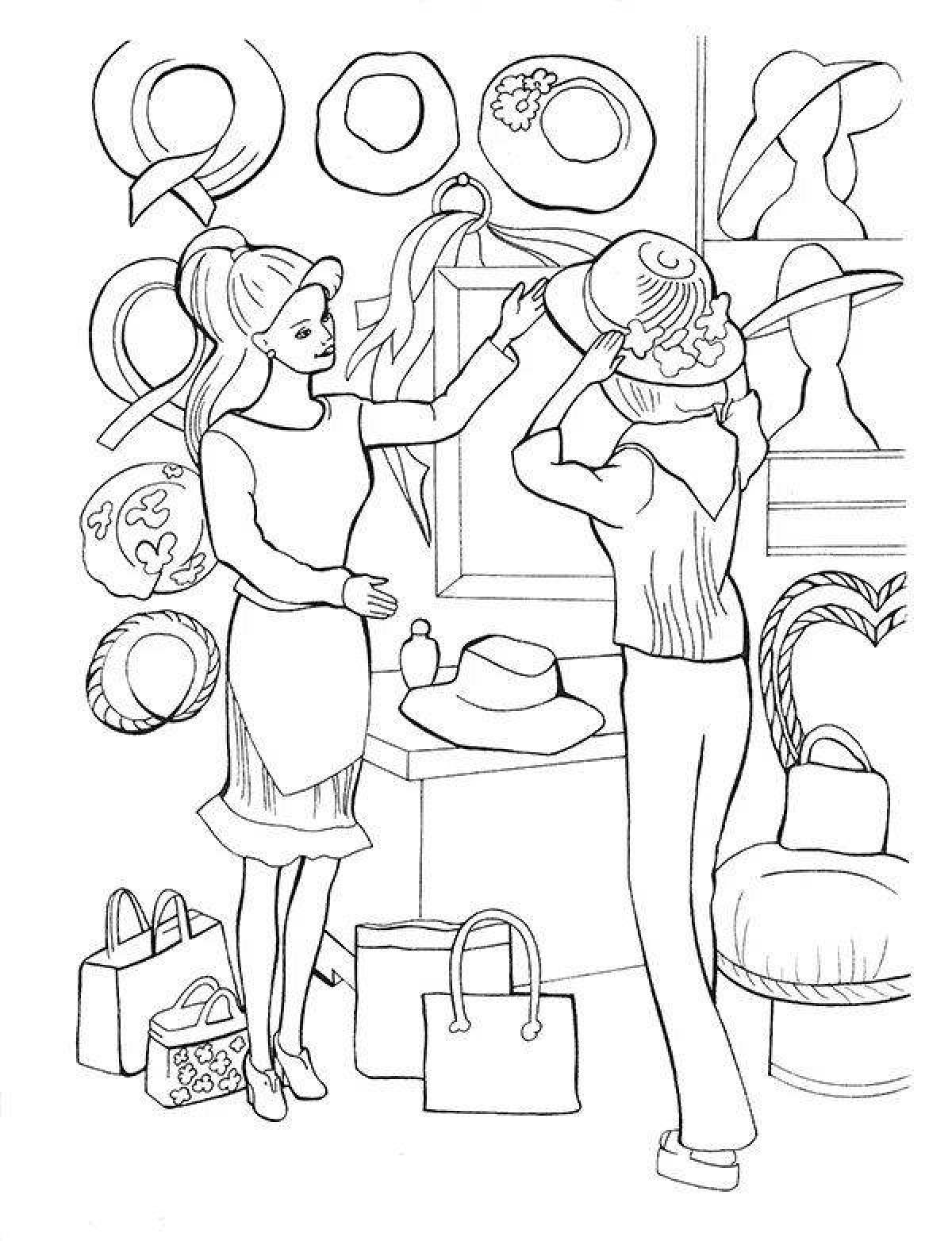 Coloring book sparkling seller profession