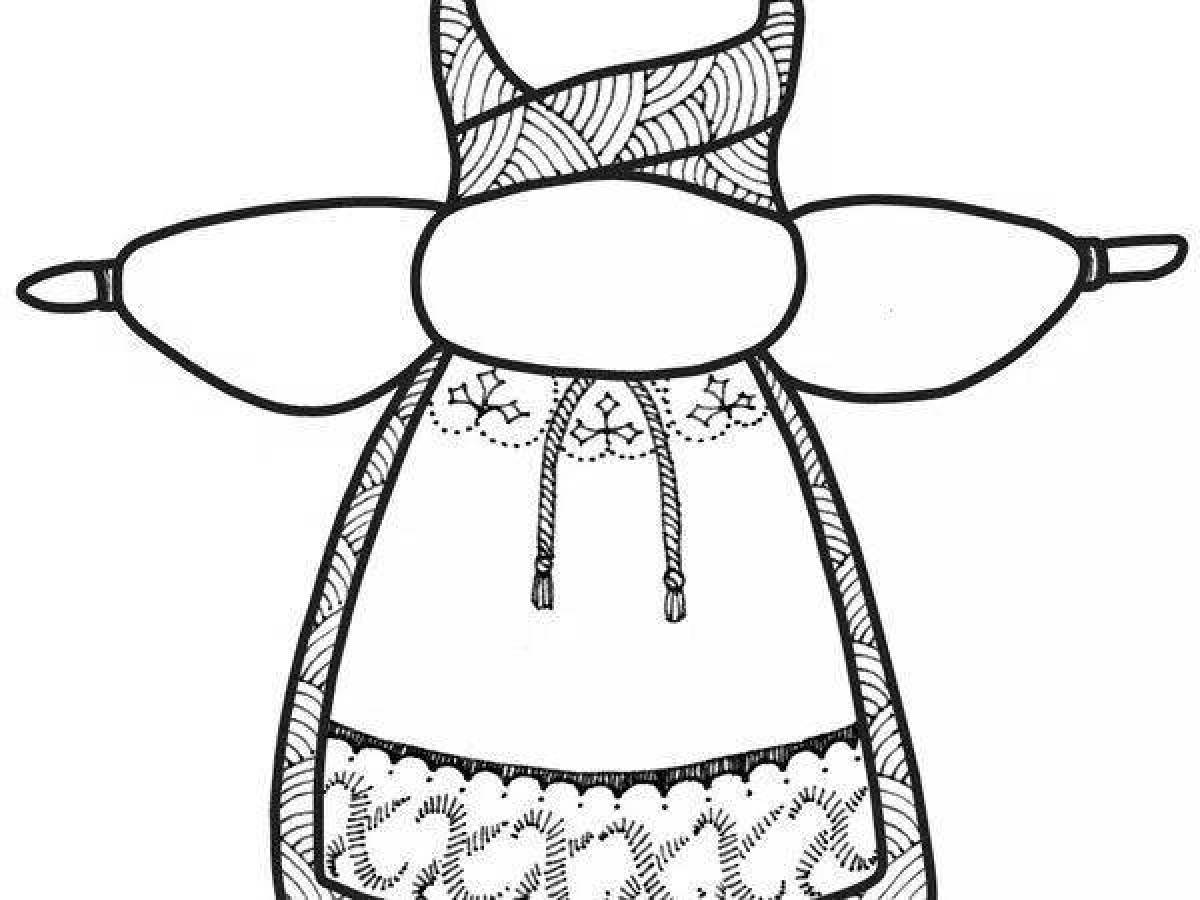 Adorable carnival coloring doll