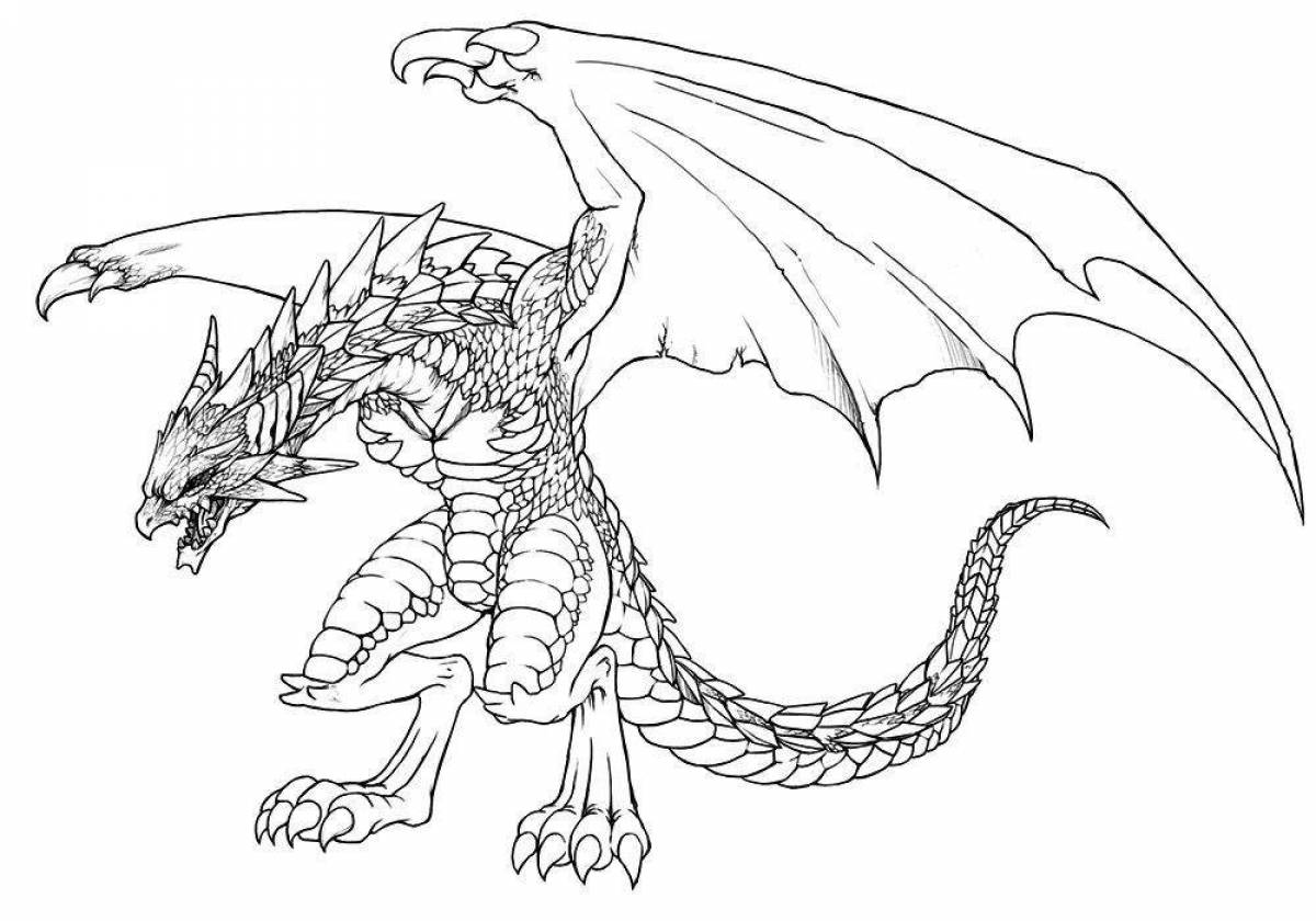 Great ice dragon coloring page