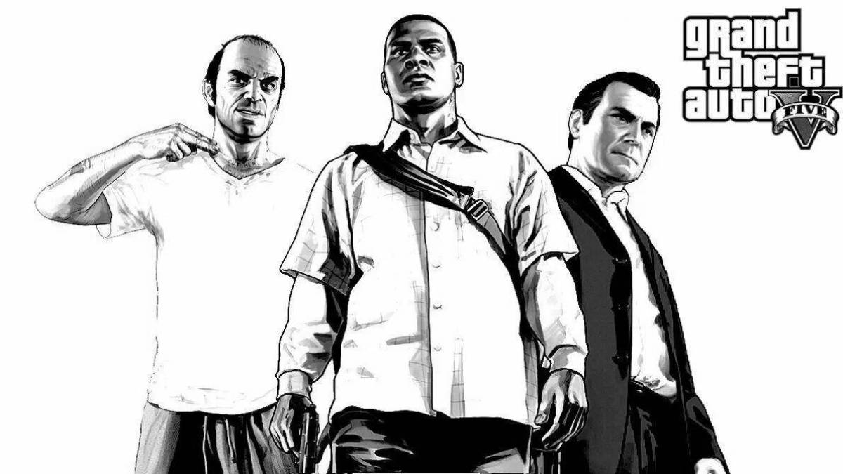 Animated gta 4 coloring page