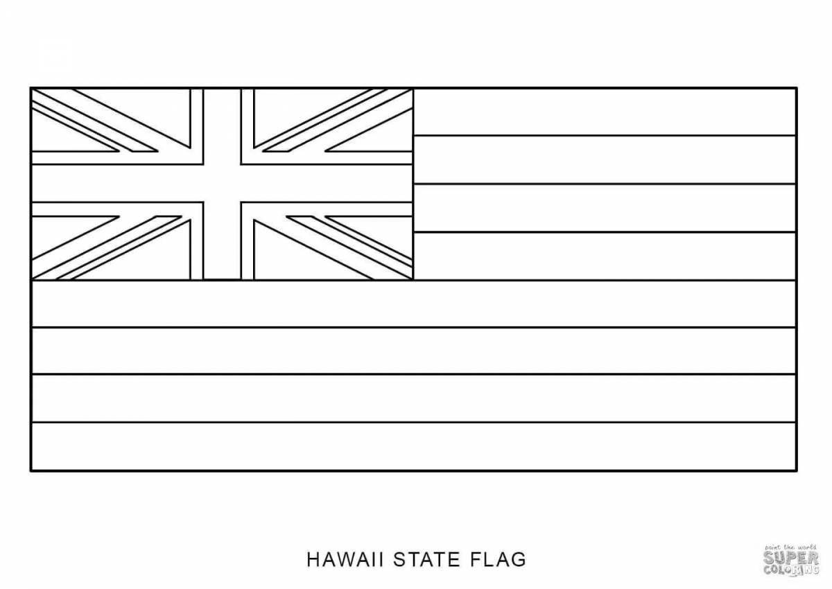 Великолепная страница раскраски американского флага