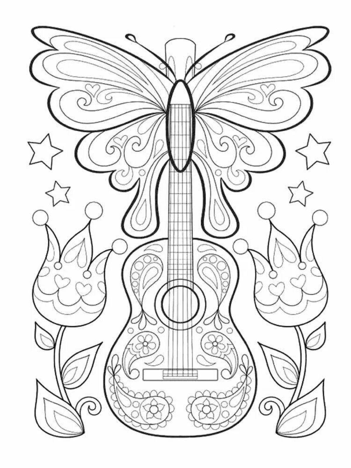 Radiant coloring page anti-stress music