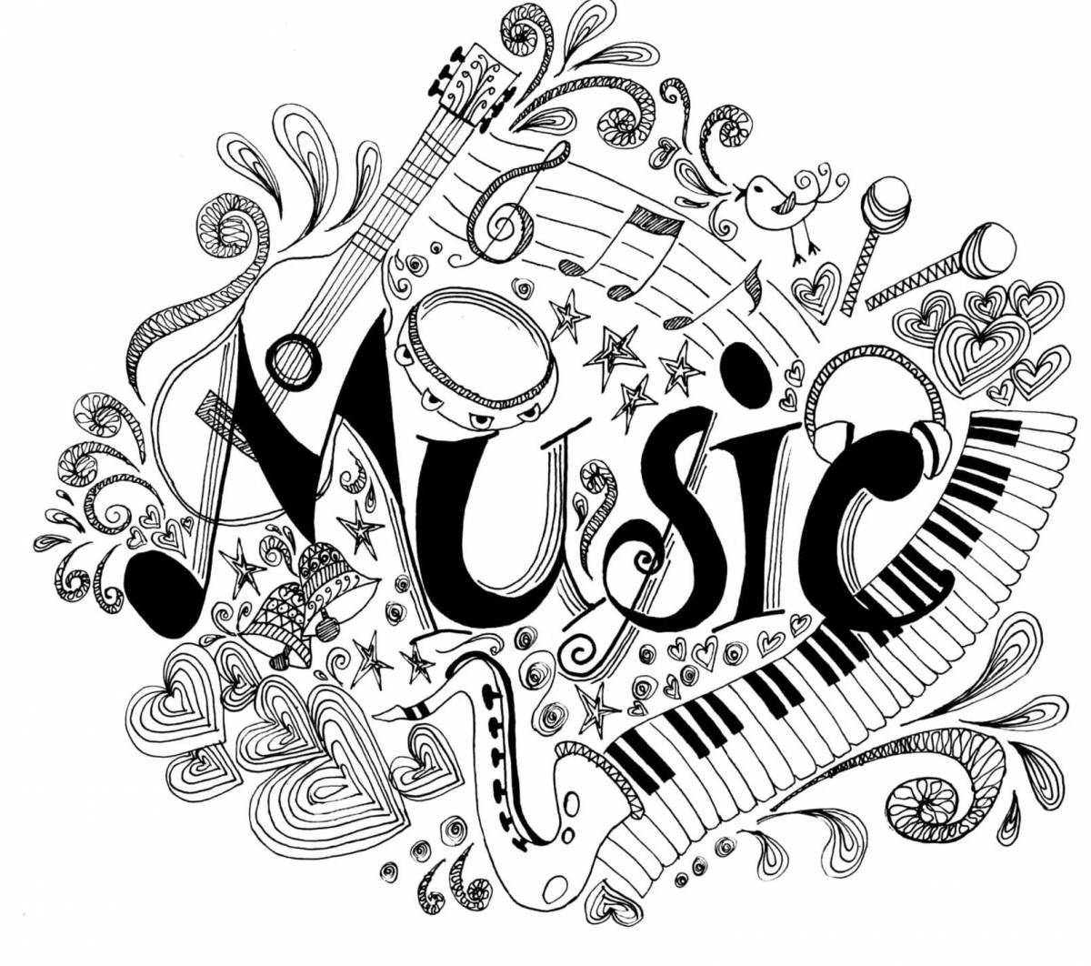 Refreshing coloring anti-stress music