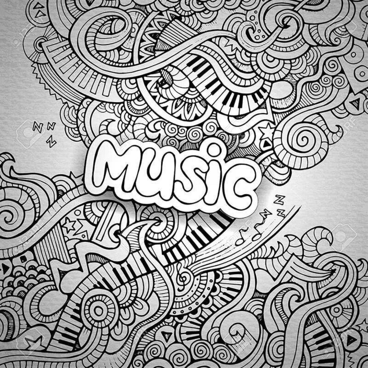 Melodious coloring anti-stress music