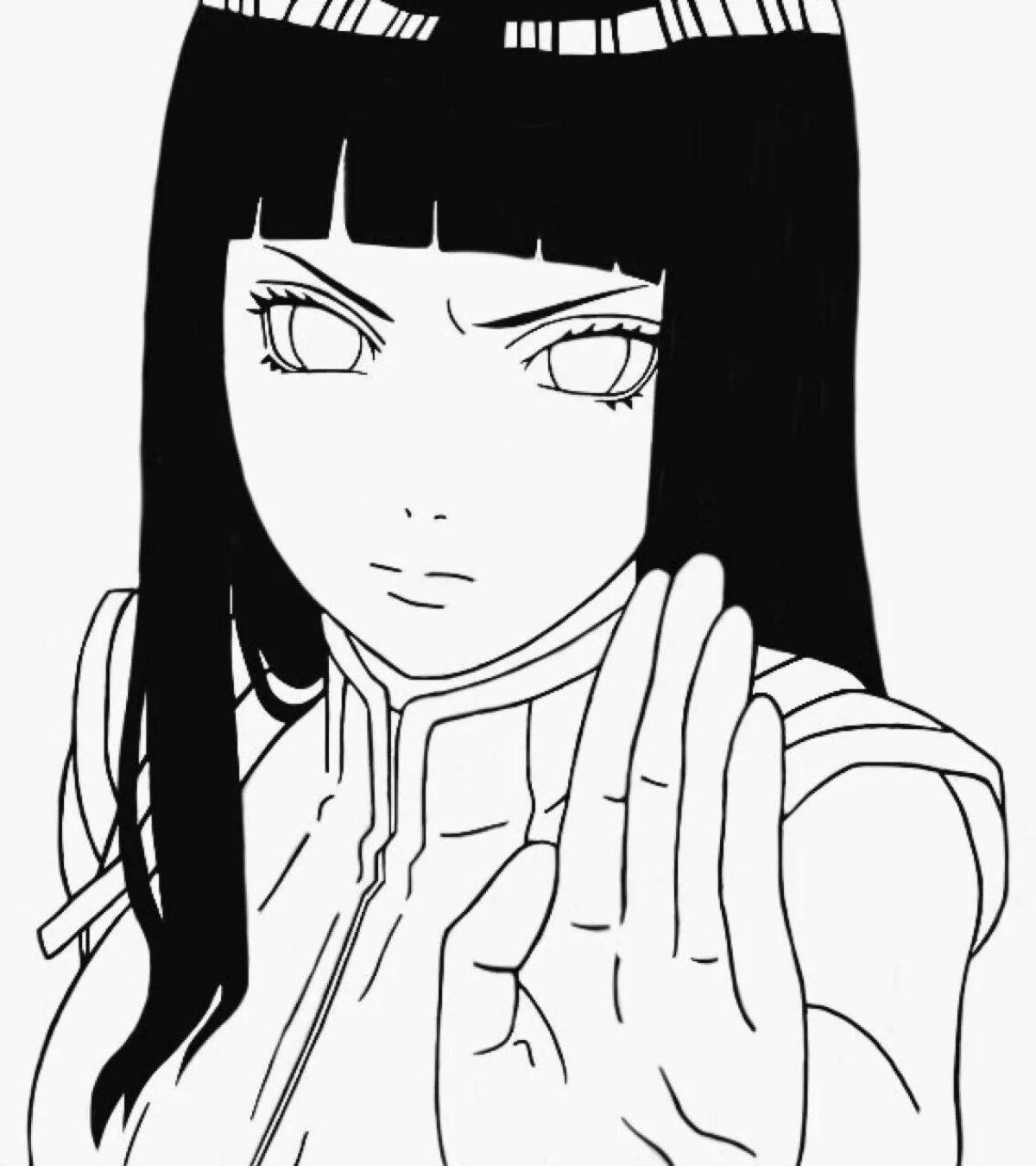 Hyuga hinata animated coloring book