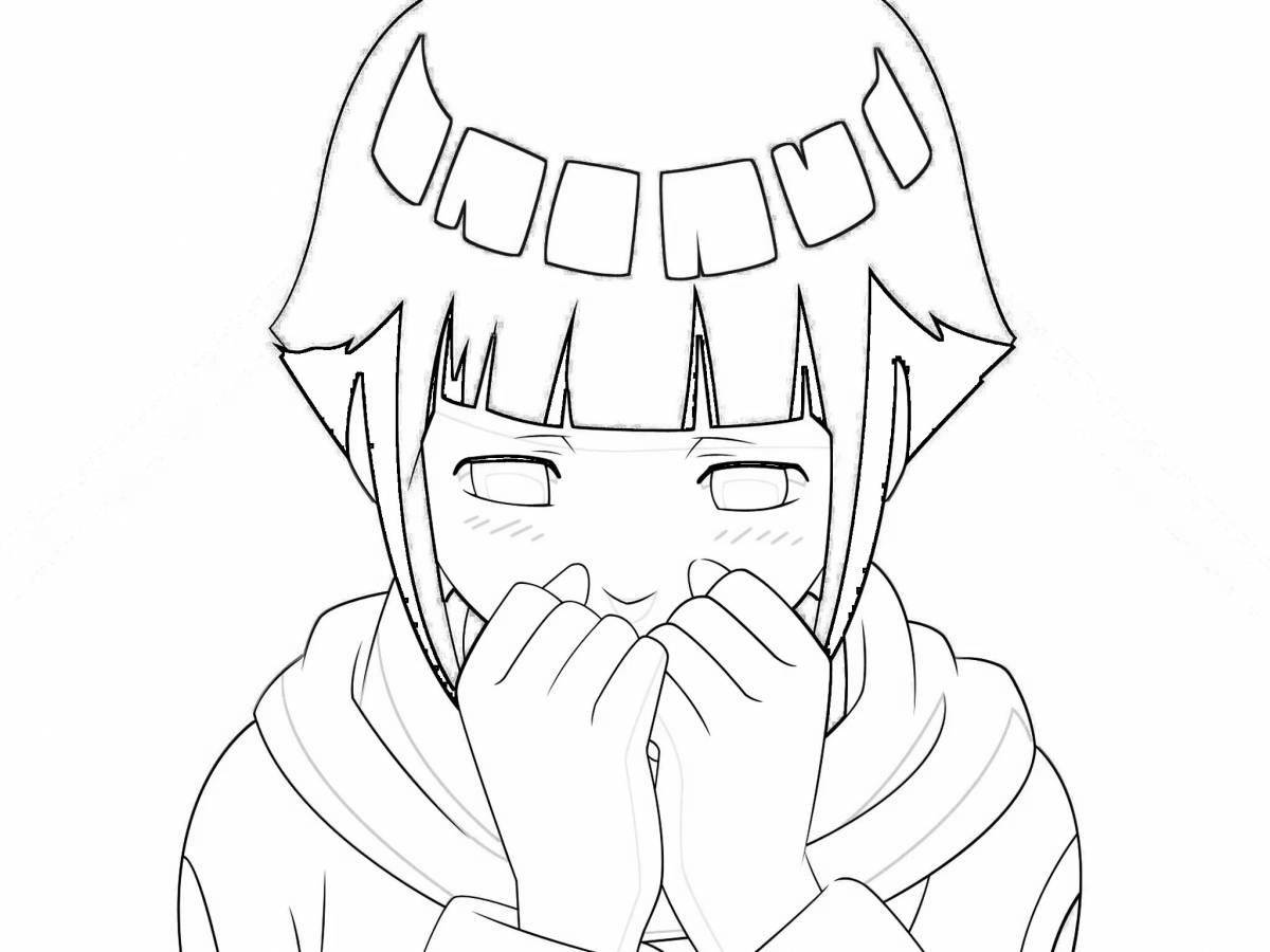 Hyuuga hinata cute coloring page