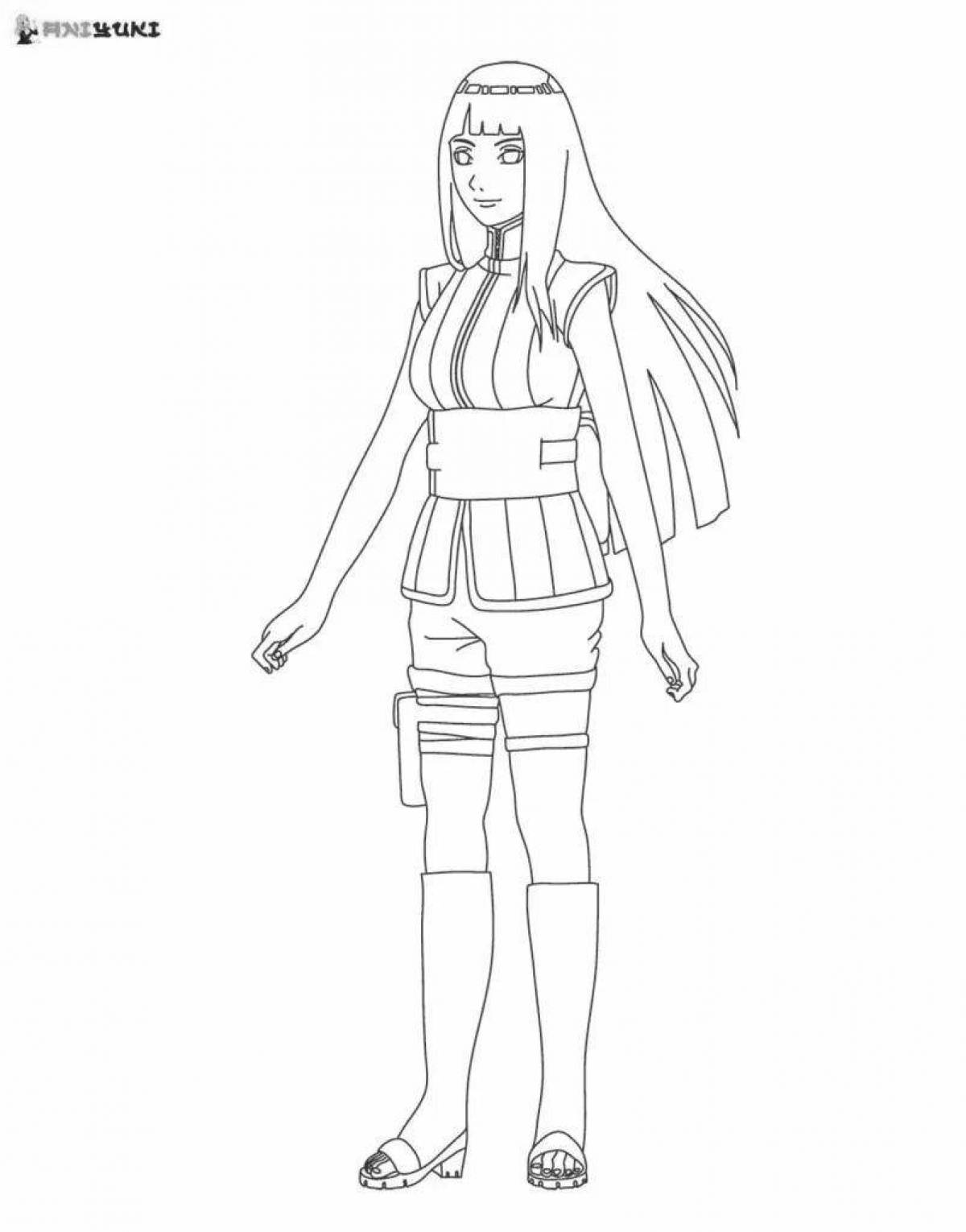 Причудливая раскраска хьюга хината