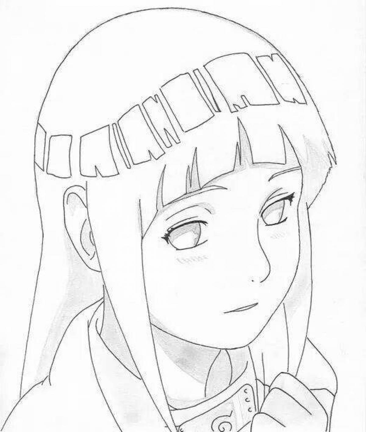 Hyuga hinata magic coloring page