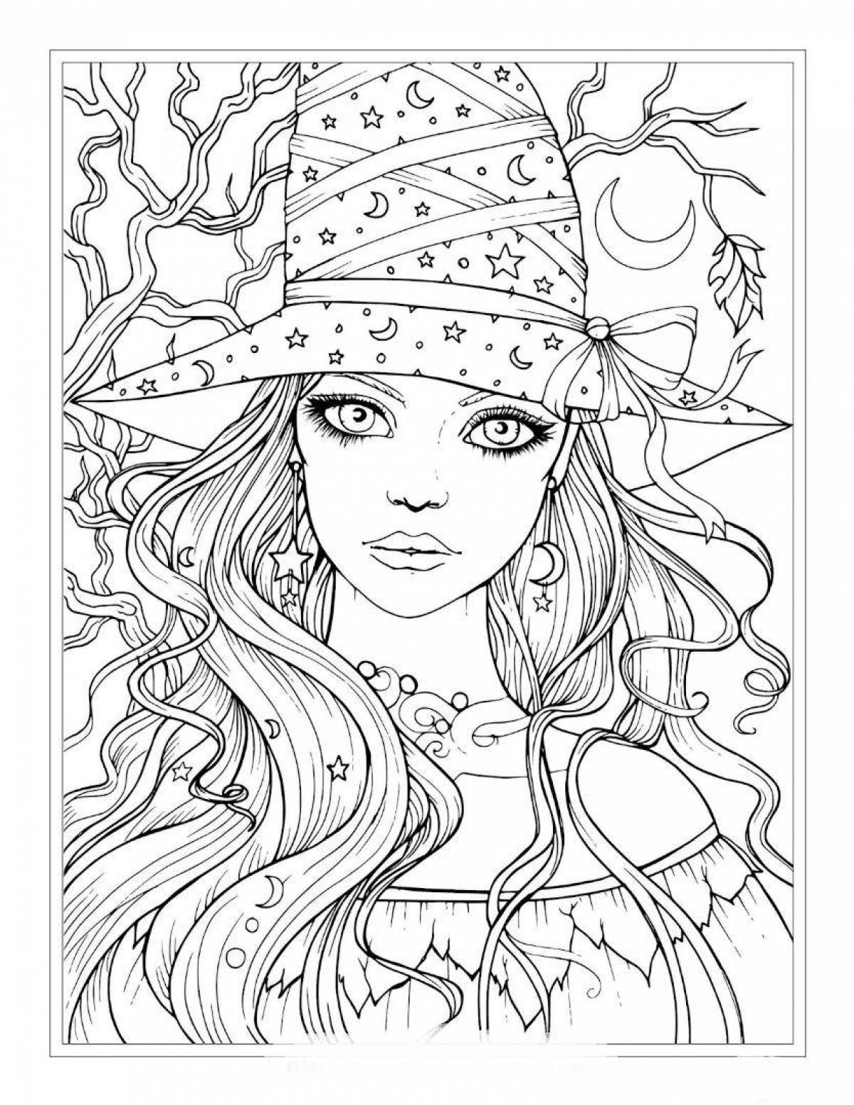 Elegant coloring for girls 14