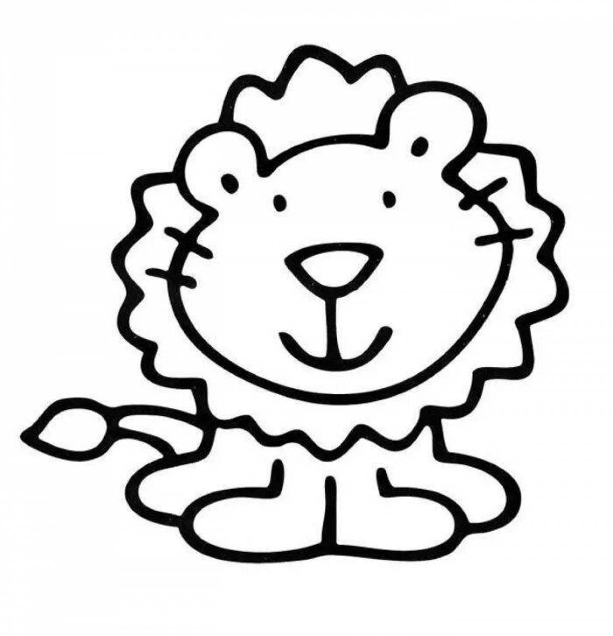 Detailed coloring with thick outline