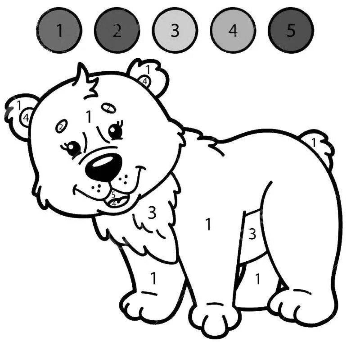 Color-fun show by numbers coloring page