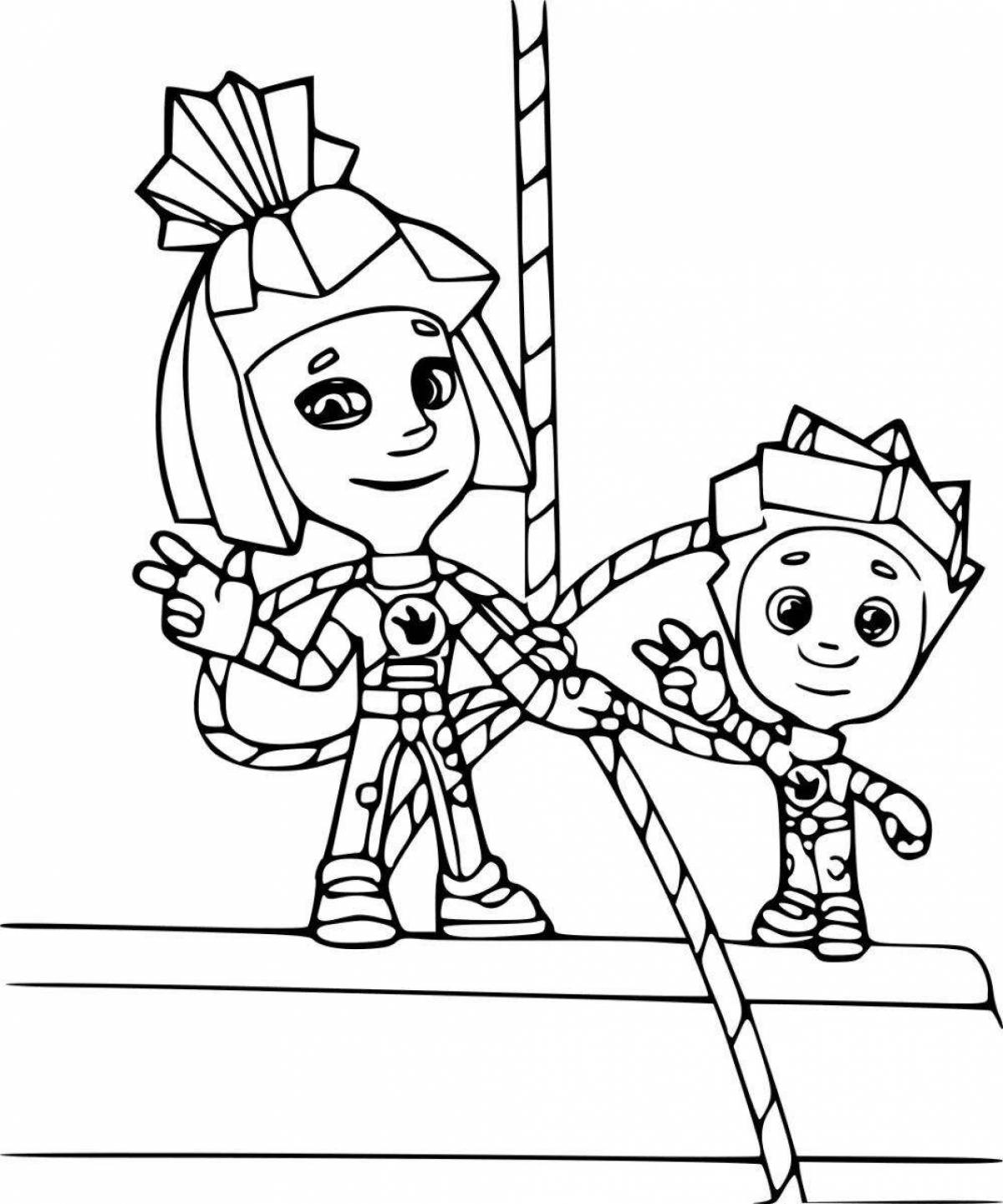 Bright fixies coloring pages for boys