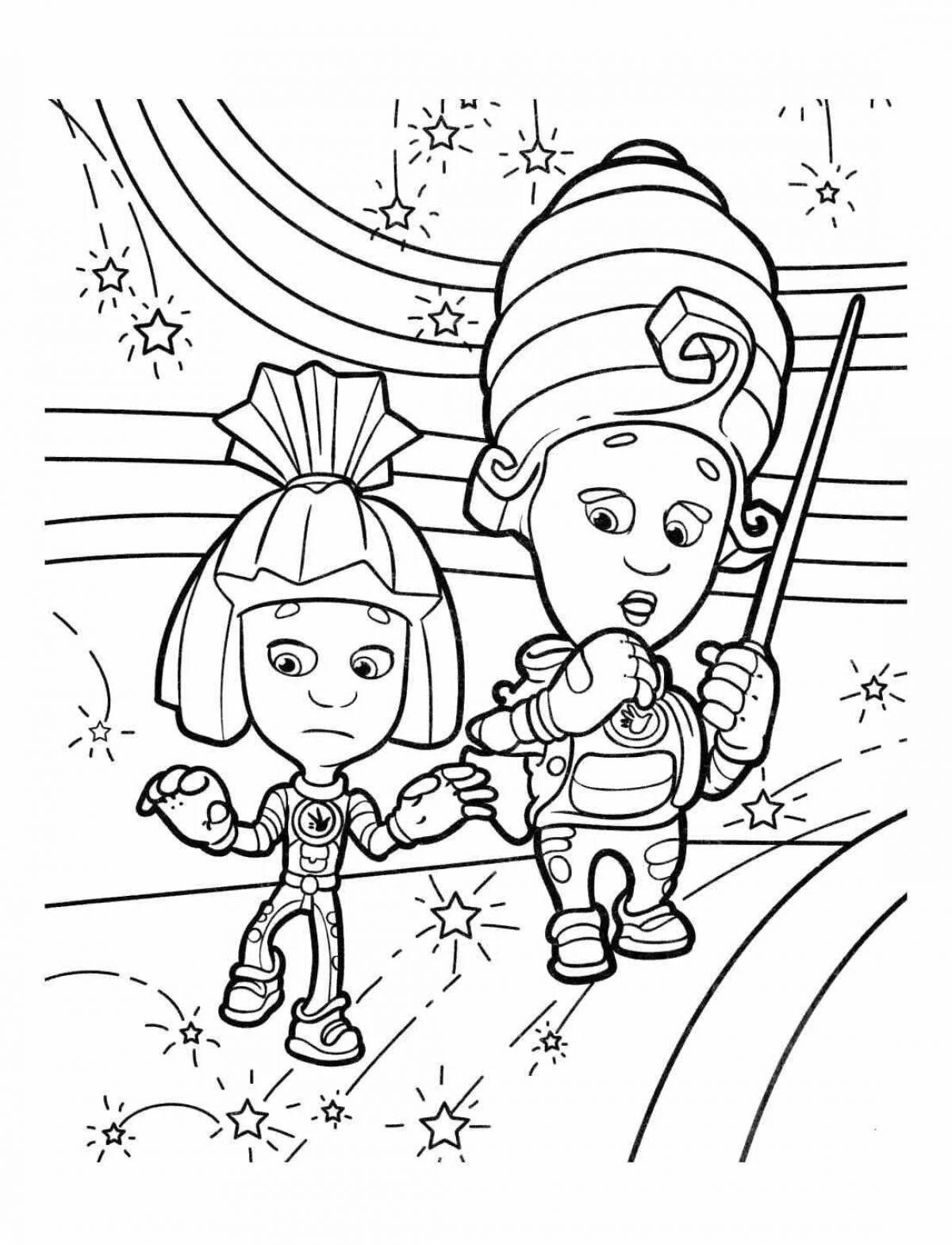 Fun coloring pages fixies for boys