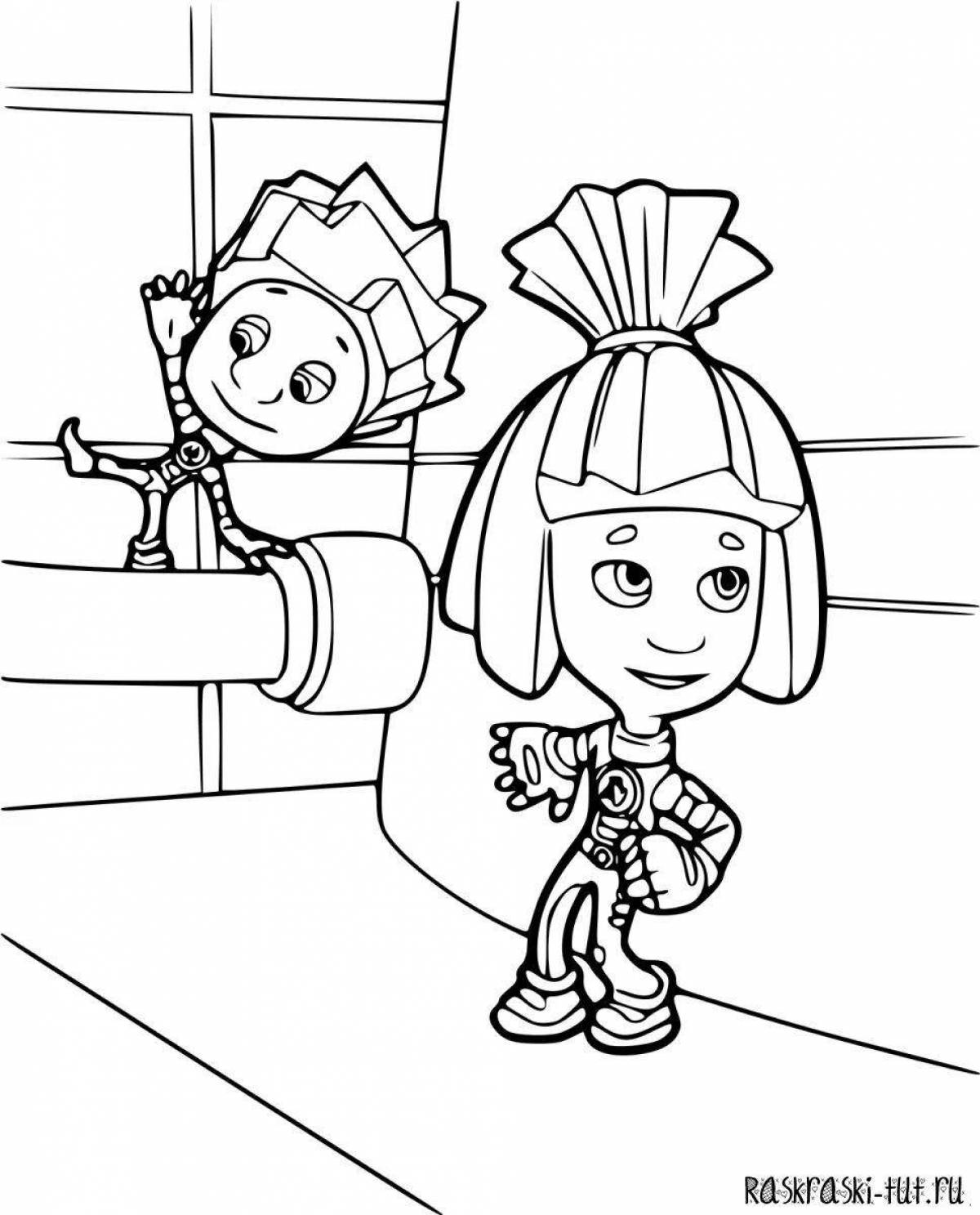 Animated fixies coloring pages for boys