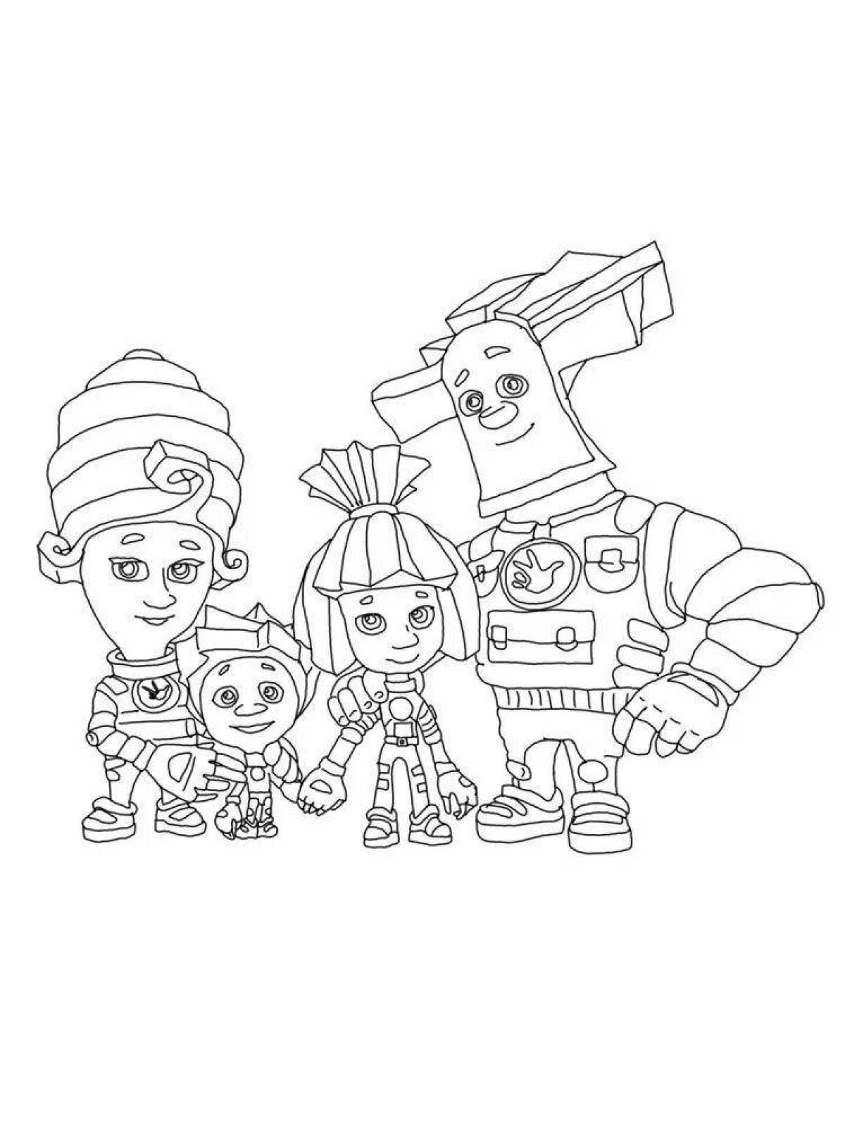 Outstanding fixies coloring pages for boys